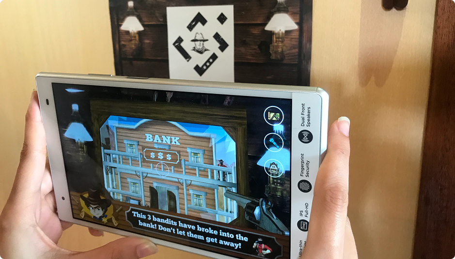 Picture of Western game in augmented reality