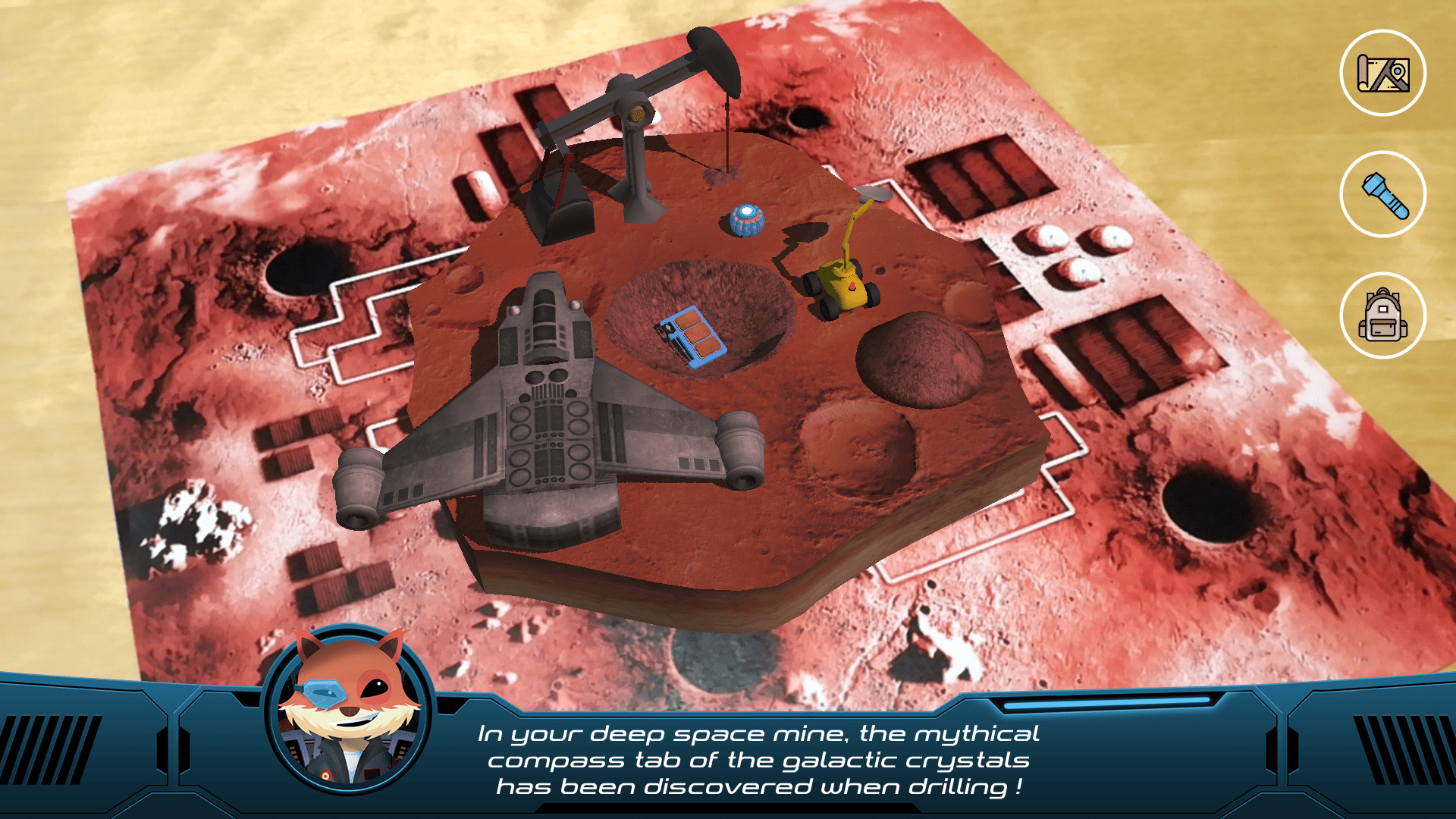augmented reality game content on a marker